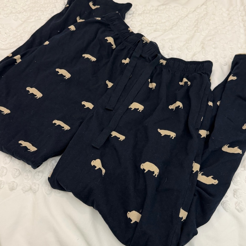 BEANTOWN BISON PAJAMA PANTS NAVY SMALL